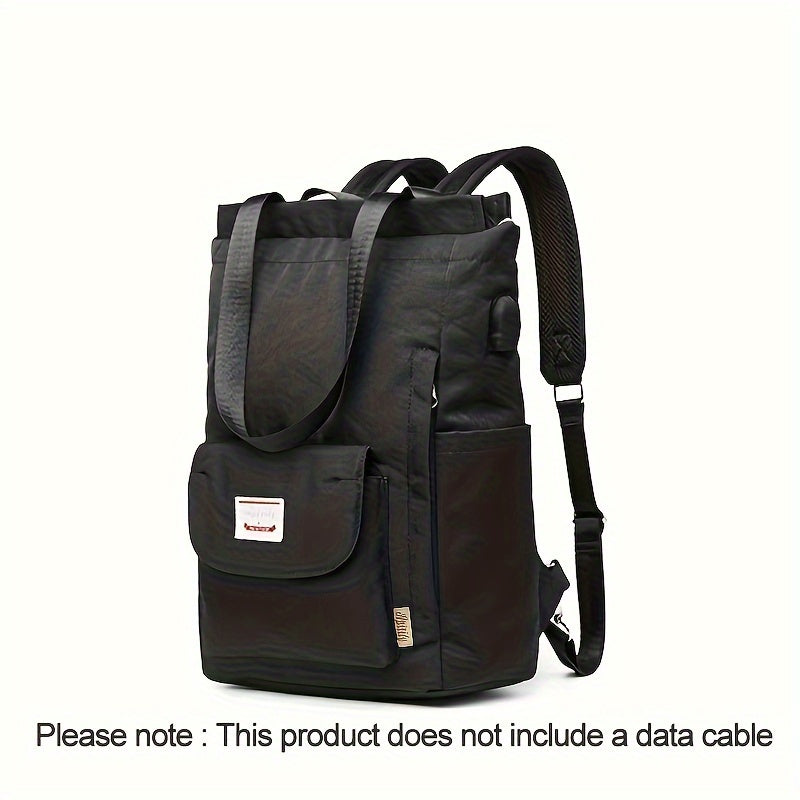 Adjustable Strap Laptop Backpack - Durable Nylon, Zipper Closure, Multiple Compartments, Casual Style, High School Backpack, Casual Backpack | Adjustable Strap Bag | Zippered Backpack Beauty Fashion