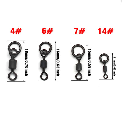 40Pcs Quick Change Flexi Ring Swivel Rig Making Terminal Tackle Carp Fishing Accessories