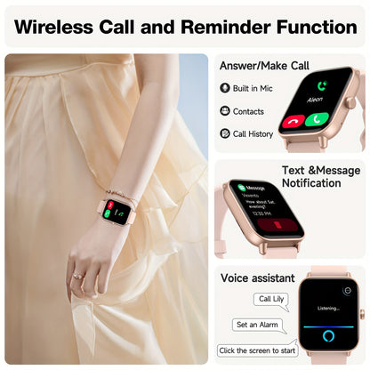 1pc FAWEIO 1.8 Inch Smart Watch for Women & Men with 100+ Sport Modes, Answer/Make Calls, Fitness Activity Tracker, Pedometer, for iPhone And Android, Perfect Gift for Family And Friends, Suitable for Christmas Gifts Beauty World Shop