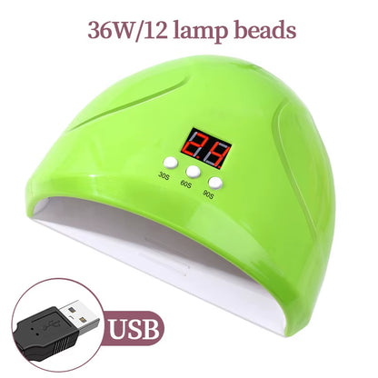 LED Light Nail Lamp Portable Gel Polish Drying Lamps UV Curing Flashlight Machine Pin Cure for Professional Nails Dryer