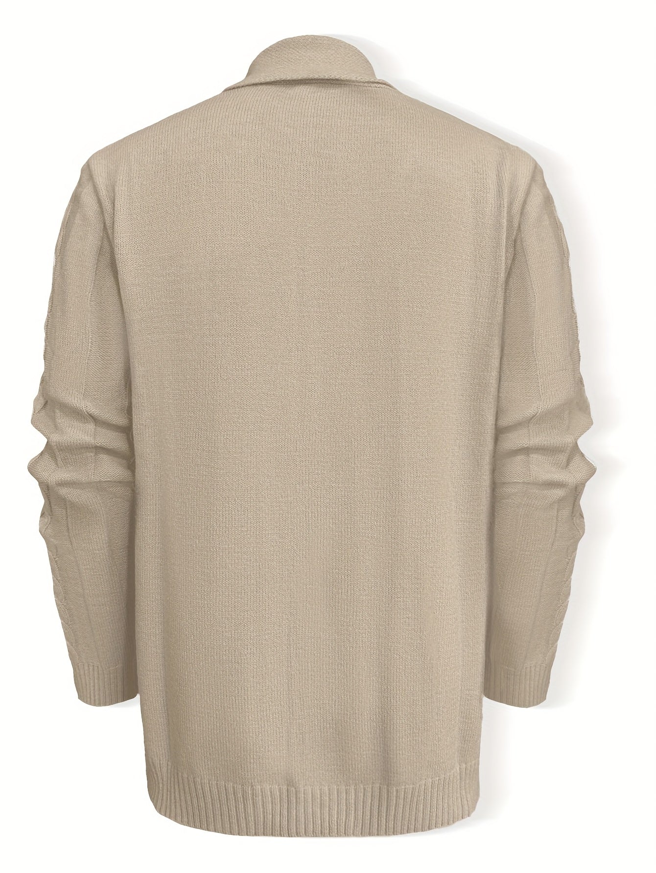 Men's Casual Sport Knit Cardigan, Fashionable Knitted Sweater | Long Sleeve Autumn and Winter Thickened Warmth, Cable Knitting Technique, Buttoned Cardigan, Regular Fit Casual Style for Fall and Winter