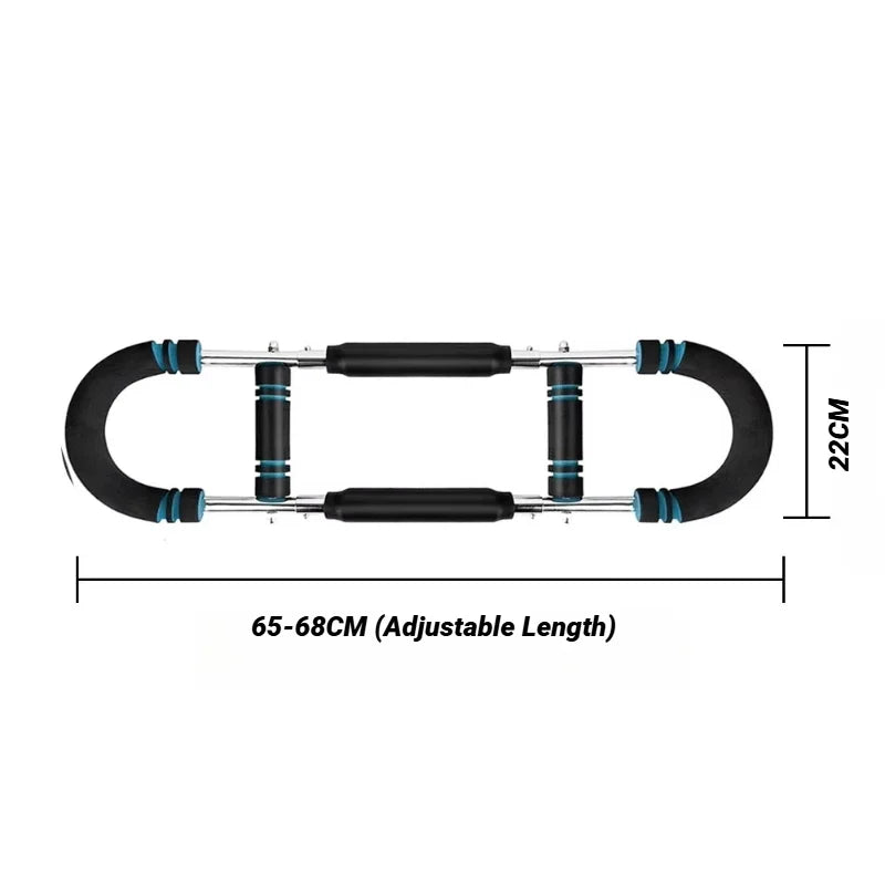Adjustable U-Shaped Arm Exerciser with Foam Handle Spring Workout Bar Forearm Triceps Chest Expander Portable Fitness Equipment