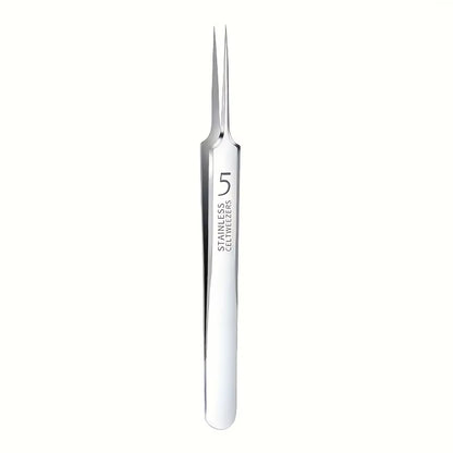 1/3Pcs Extra Fine No. 5 Cellular Acne Blackhead Tweezers,Facial Beauty Remove Acne Needle Tools for Skin Care,Blackhead Clip