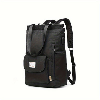 Adjustable Strap Laptop Backpack - Durable Nylon, Zipper Closure, Multiple Compartments, Casual Style, High School Backpack, Casual Backpack | Adjustable Strap Bag | Zippered Backpack Beauty Fashion