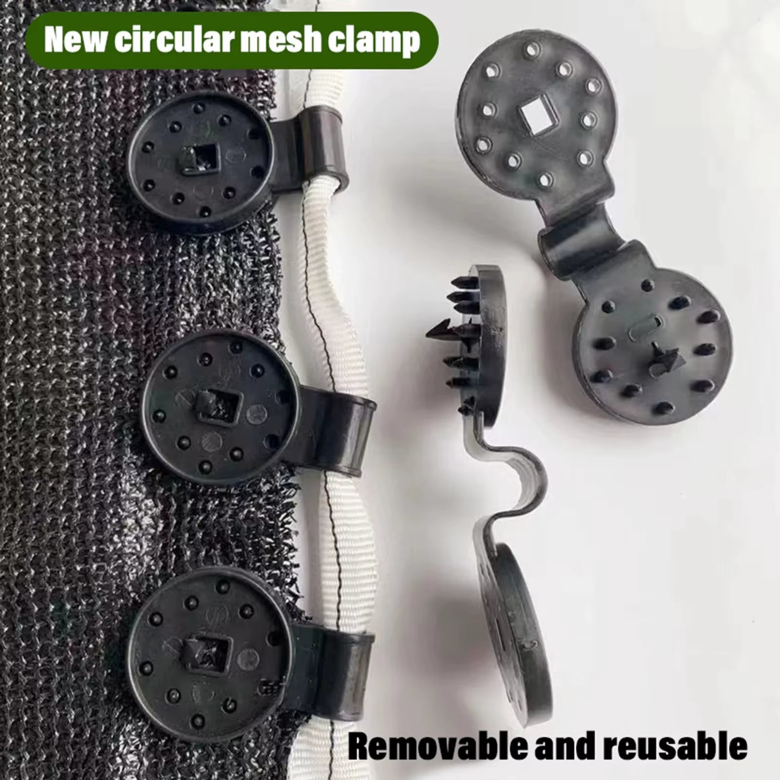 10/20/50100Pcs Awning Plastic Clips Outdoor Shade Cloth Net Clip Camping Garden Tool Buildings Fence Net Fix Clamp Awning Hook