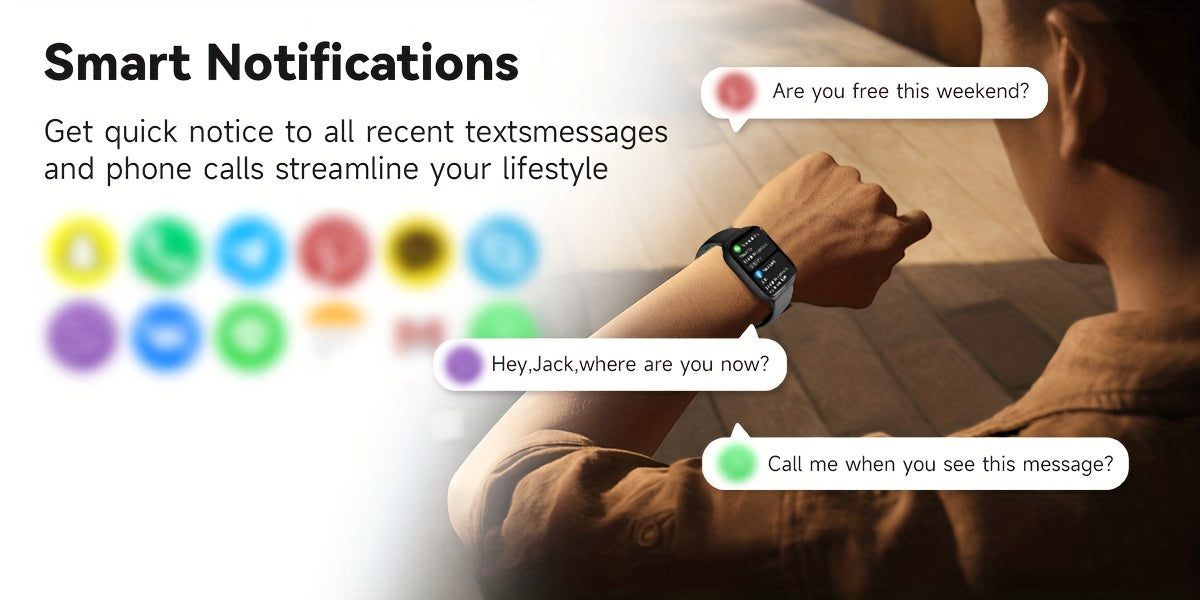 FAWEIO Smart Watch For Men Women Wireless Call, 1.95" Smartwatch With 100+ Sport Modes, Fitness Activity Tracker Pedometer, Built-in Alexa, For iPhone & Android, Perfect Gift For Family And Friends
