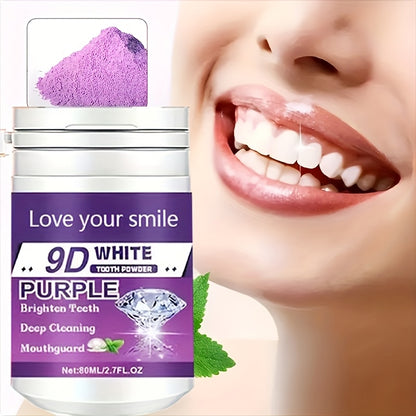 1/2pcs 9D White Purple Teeth Powder - Deep Cleaning & Polishing with Baking Soda, Refreshing Breath, Portable Travel-Friendly Formula, Brightens Smile in 7 Days, for Men & Women Beauty World Shop