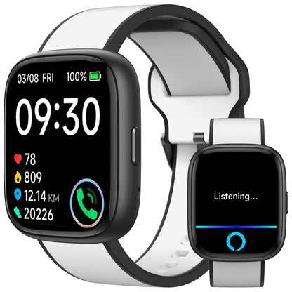 FAWEIO Smart Watch For Men Women Wireless Call, 1.95" Smartwatch With 100+ Sport Modes, Fitness Activity Tracker Pedometer, Built-in Alexa, For iPhone & Android, Perfect Gift For Family And Friends
