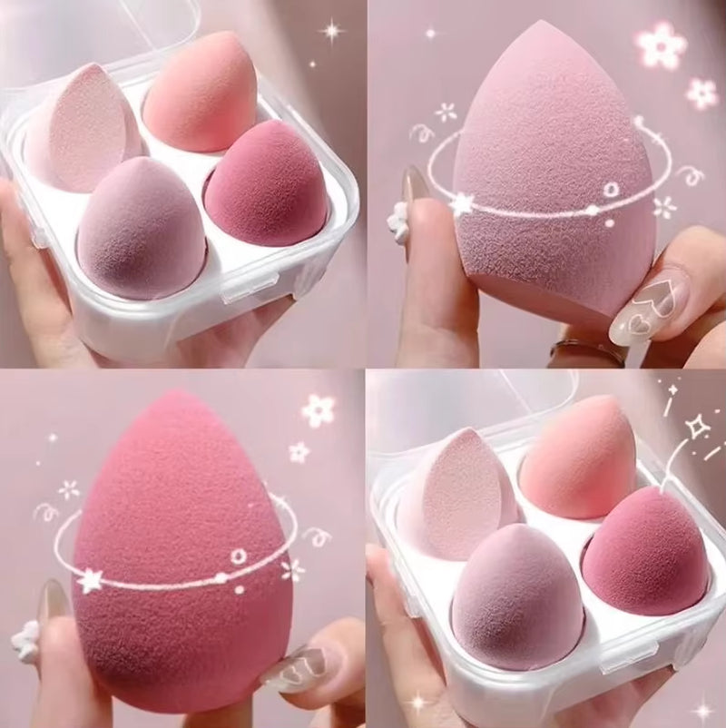 4Pcs Beauty Egg Set Seamless Smudging More Hygienic Prevents Bacteria Buildup Creates a Flawless Makeup Look Beauty Egg Case