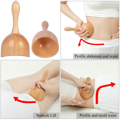 1Pc/3Pcs Wood Roller Massage Tools Lymphatic Drainage Maderoterapia Wooden Massager Gua Sha Tools for Body Contouring Shaping