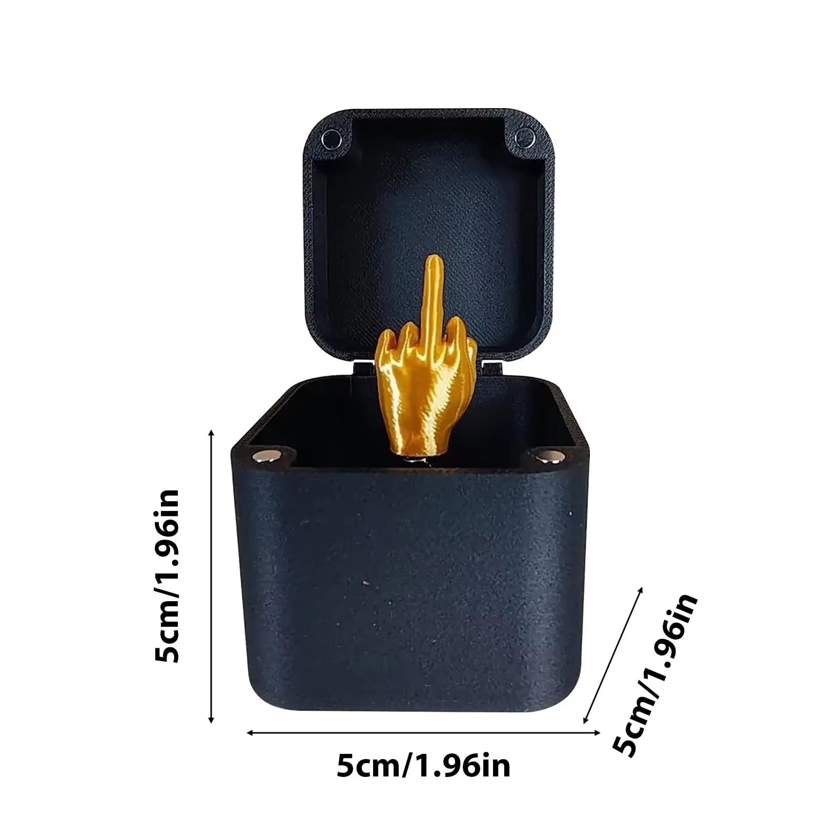 Funny Middle Finger in Box - Desk Decor Gag Gift for Halloween, Christmas & Birthday, Novelty Office Toy & Home Decoration