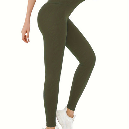 Super Soft High-Waisted Women's Stretch Yoga Leggings, Tummy Control, Non-See-Through, Breathable Active Running Tights, Sport Style - Multiple Colors Available