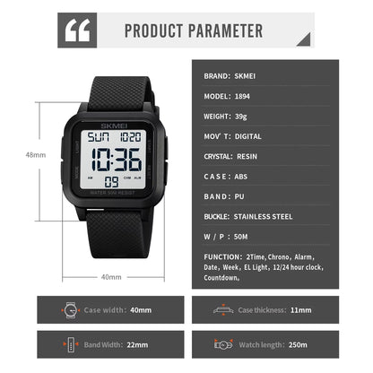1894 Military Waterproof Mens Watches Electronic Shock Digital Watch for Men Sports Wristwatches 1841 Relogios Masculinos