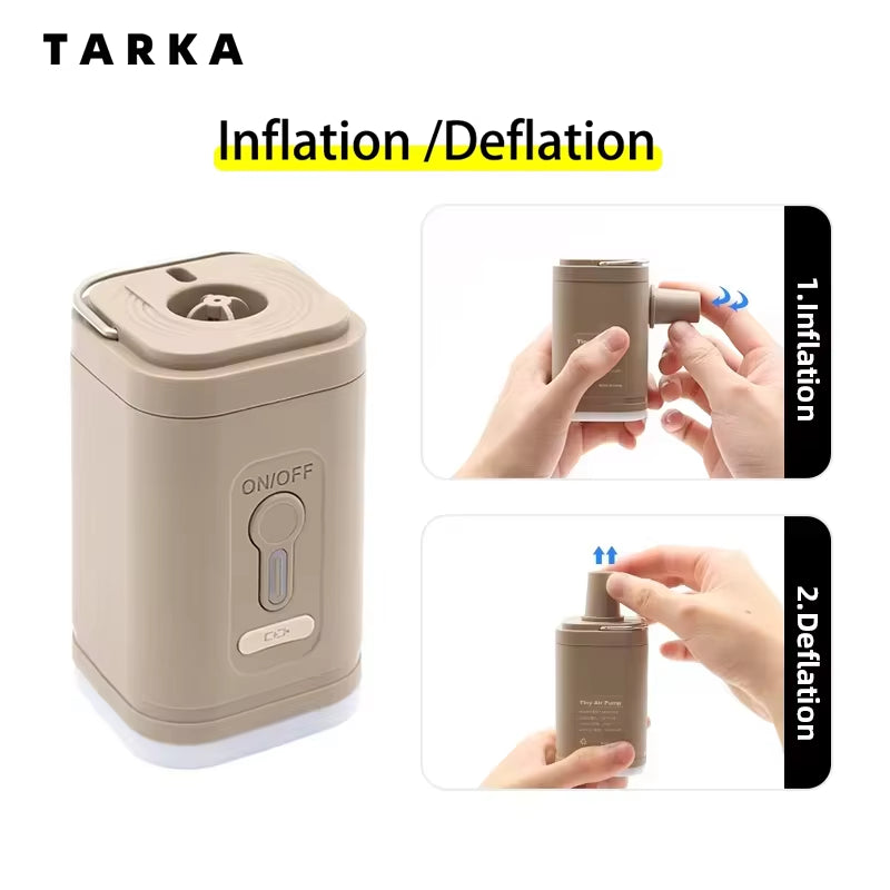 Camping Electric Air Pump Wireless Air Compressor Inflator Deflator Pumps Air Cushions Beds Boat Swimming Ring for Hiking