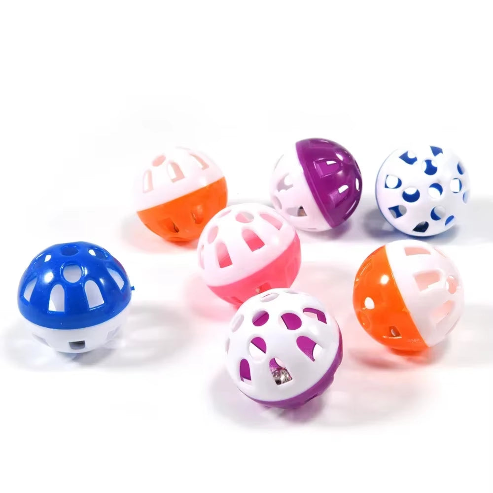 10Pcs Pet Parrot Toy Colorful Hollow Rolling Bell Ball Bird Toy Parakeet Cockatiel Parrot Chew Cage Fun Toys Pet Bird Supplies