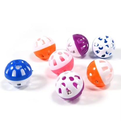 10Pcs Pet Parrot Toy Colorful Hollow Rolling Bell Ball Bird Toy Parakeet Cockatiel Parrot Chew Cage Fun Toys Pet Bird Supplies