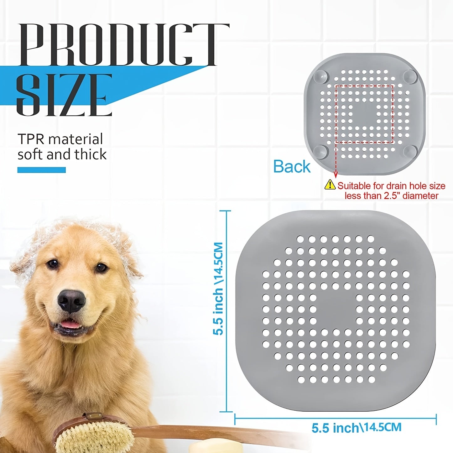 5pcs/3pcs/1pc Silicone Hair Filter | Bathtub and Shower Floor Drain Plug, Kitchen Deodorant Plug, Anti-Clogging Sink Filter Beauty Fashion