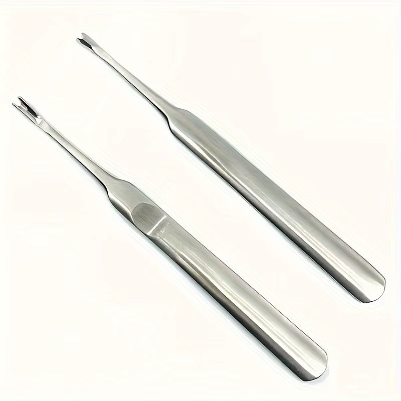 1Pc Cuticle Pusher Professional Stainless Steel Nail Cuticle Remover Callus Dead Skin Fork Nail Manicure Pedicure Tools