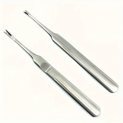 1Pc Cuticle Pusher Professional Stainless Steel Nail Cuticle Remover Callus Dead Skin Fork Nail Manicure Pedicure Tools