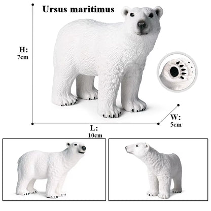 Arctic South Pole Animals Simulation Polar Bear Ursus Maritimus Action Figures Solid PVC Model Figurine Kid Toy Gift