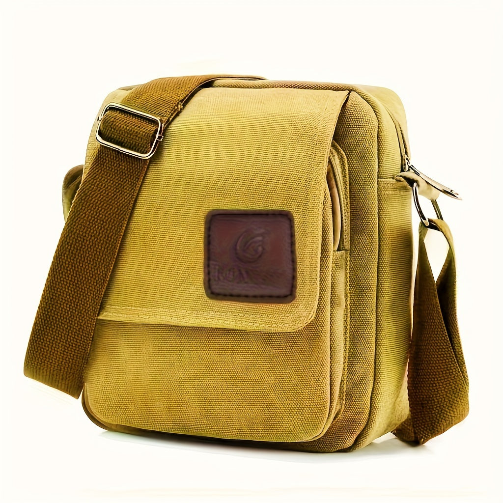 Retro Square Shoulder Bag - Stylish Vintage Design with Secure Zipper, Ultra-Lightweight Canvas Crossbody Bag for Trendy Travelers Beauty Fashion