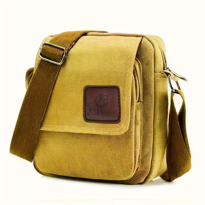 Retro Square Shoulder Bag - Stylish Vintage Design with Secure Zipper, Ultra-Lightweight Canvas Crossbody Bag for Trendy Travelers Beauty Fashion