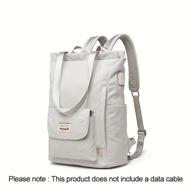 Adjustable Strap Laptop Backpack - Durable Nylon, Zipper Closure, Multiple Compartments, Casual Style, High School Backpack, Casual Backpack | Adjustable Strap Bag | Zippered Backpack Beauty Fashion