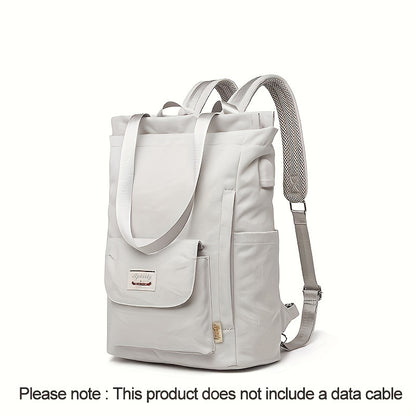 Adjustable Strap Laptop Backpack - Durable Nylon, Zipper Closure, Multiple Compartments, Casual Style, High School Backpack, Casual Backpack | Adjustable Strap Bag | Zippered Backpack Beauty Fashion