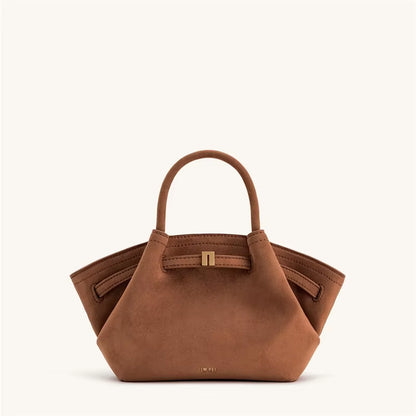 2025New Women'S Canvas Brown Crossbody Shoulder Bag Mini Vegan Leather Tote Bag Handbag Dumpling Bag High Quality Leather