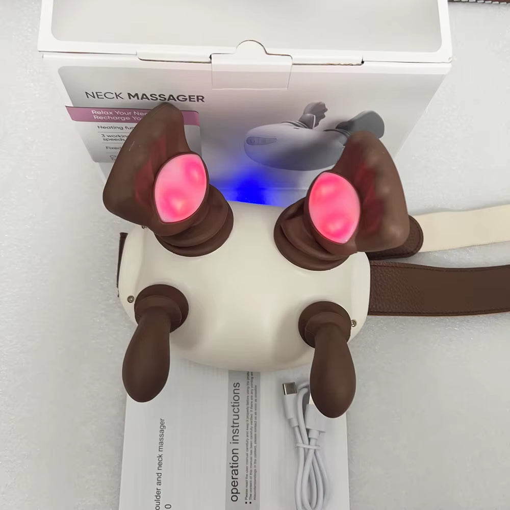 Finger Neck Shoulder Massager Wireless Neck Cervical Trapezius Kneading Massage Shawl Brushless Motor Neck Masajeador