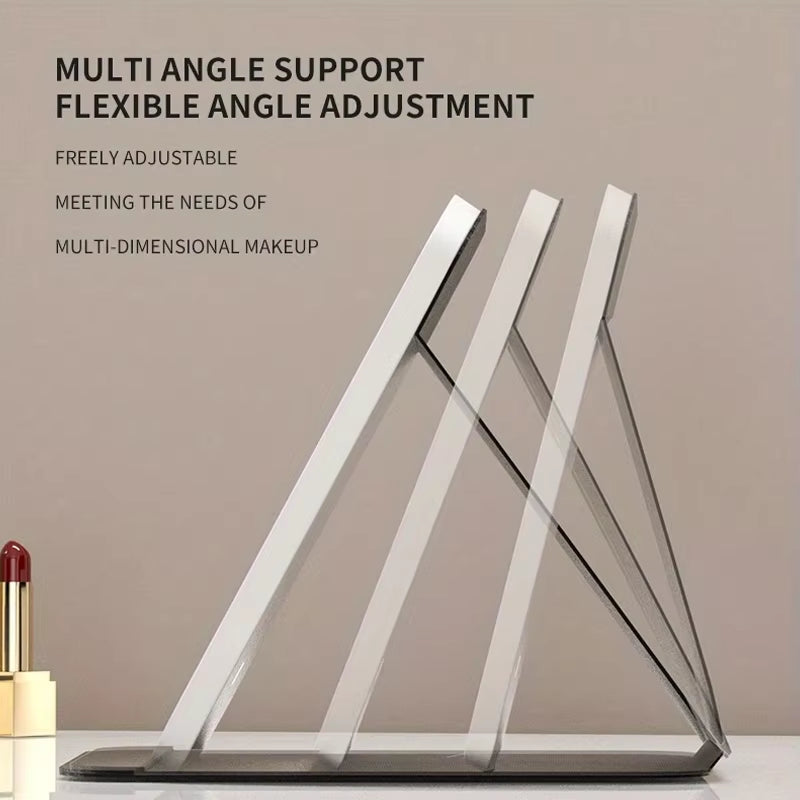 LED Makeup Mirror 3 Colors Lighting Dimmable with Touch Screen Fold Cosmetic Makeup Mirror Rechargeable Tabletop for Travel Home