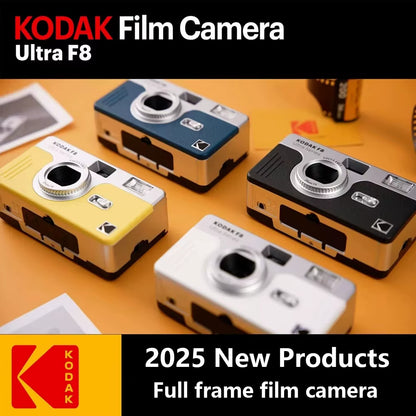 New  Ultra F8 Film Camera 35Mm  Focus Free Reusable Built in Flash Multiple Colors with Package Portable Camera