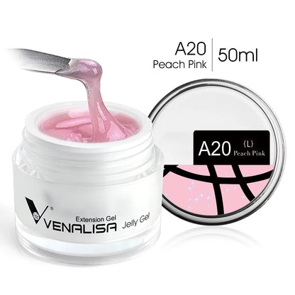 50Ml TPO FREE Rose Pink Jelly Gel Extension Nail Salon Professiona Used Self Leveling Transparent Gel Nail Gel Polish