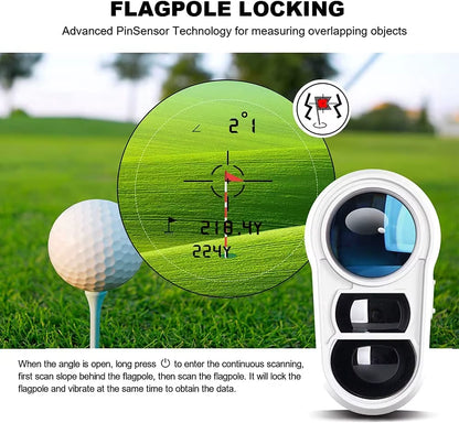 Golf Laser Rangefinder 600Yards/1000Yards Slope and Flag Pin Lock Vibration for Golf Tournament Legal Hunting Survey