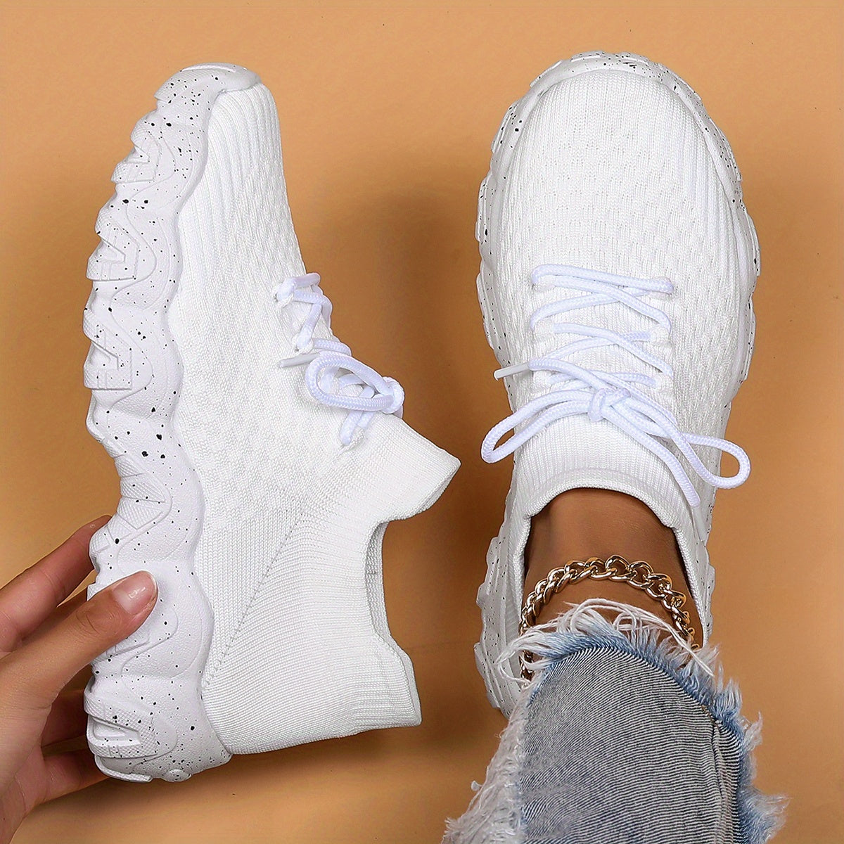 Thick Sole Shock Absorption Octopus Sneakers, Mesh Breathable Non Slip Running Shoes, Wear Resistance Sport Shoes For Running Walking Jogging Beauty World Shop