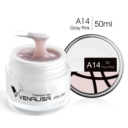 50Ml TPO FREE Rose Pink Jelly Gel Extension Nail Salon Professiona Used Self Leveling Transparent Gel Nail Gel Polish