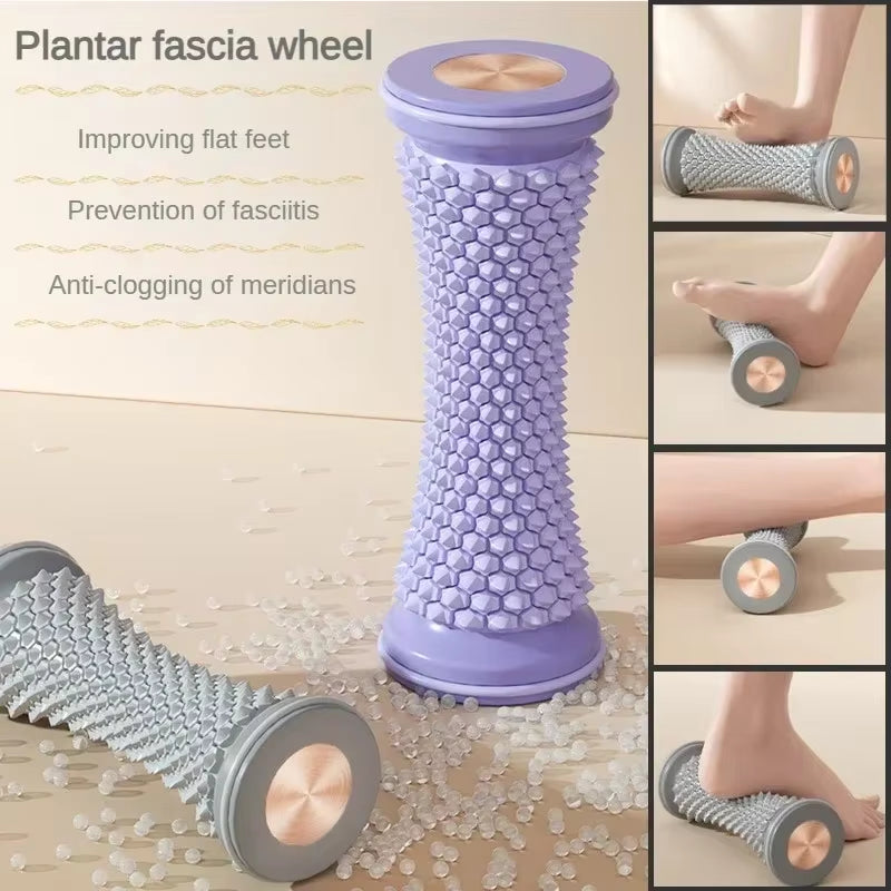1Pc Portable Plastic Yoga Muscle Massage Roller Foot Training Device Multi-Functional Foot Roller for Muscle Network Drainage