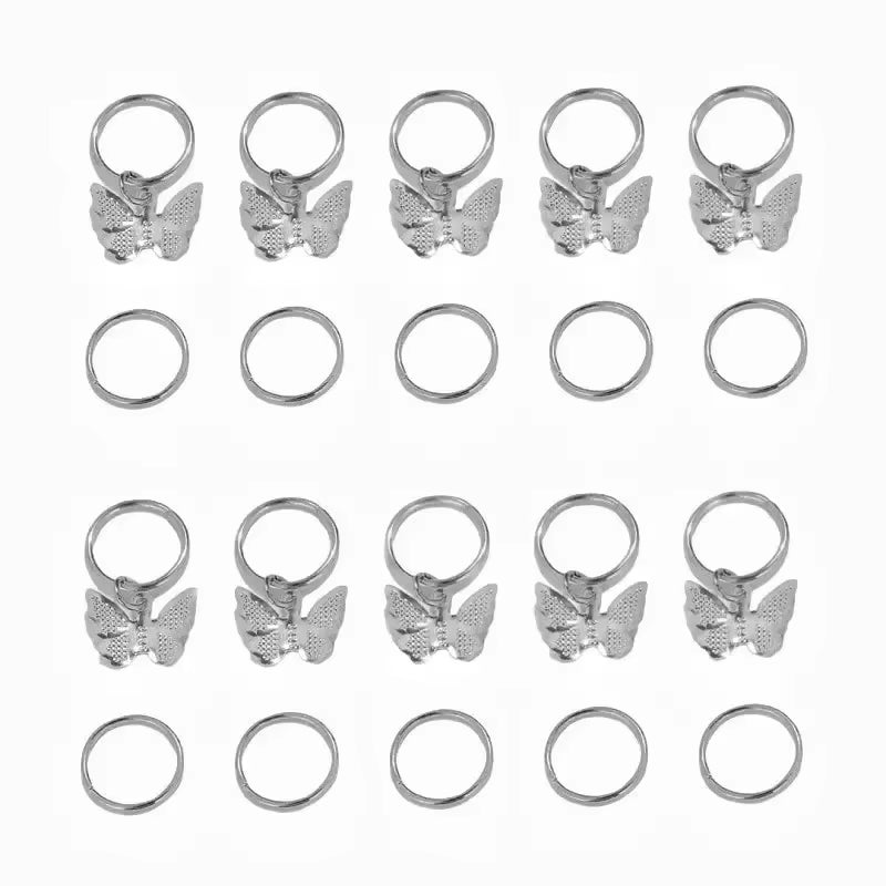 Hair Braids Dirty Braids Bead Hairpin Hair Accessories Headwear for Women Girls Dreadlock Hair Rings Adjustable Cuffs Clip