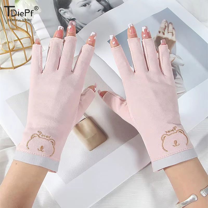 1 Pair anti UV Nail Gloves UV Gel Shield Glove Fingerless Manicure Nail Art Tools LED Lamp Nails Dryer Radiation Hand