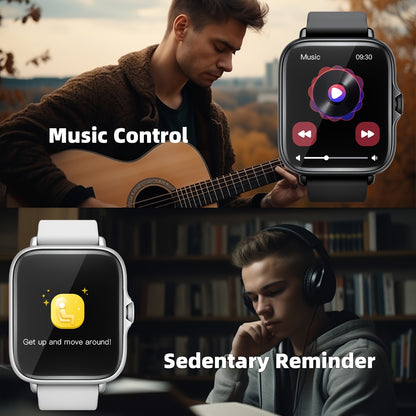 Sports Smart Watch, 1. 83'' Full Touch Screen Display with Message, Answer Make Call Smartwatch, Sleep Monitoring, Sports Pedometer, Information Alerts, for iPhone Android Phones, Smartbands Fitness Watch for Women Men Friend Beauty Fashion