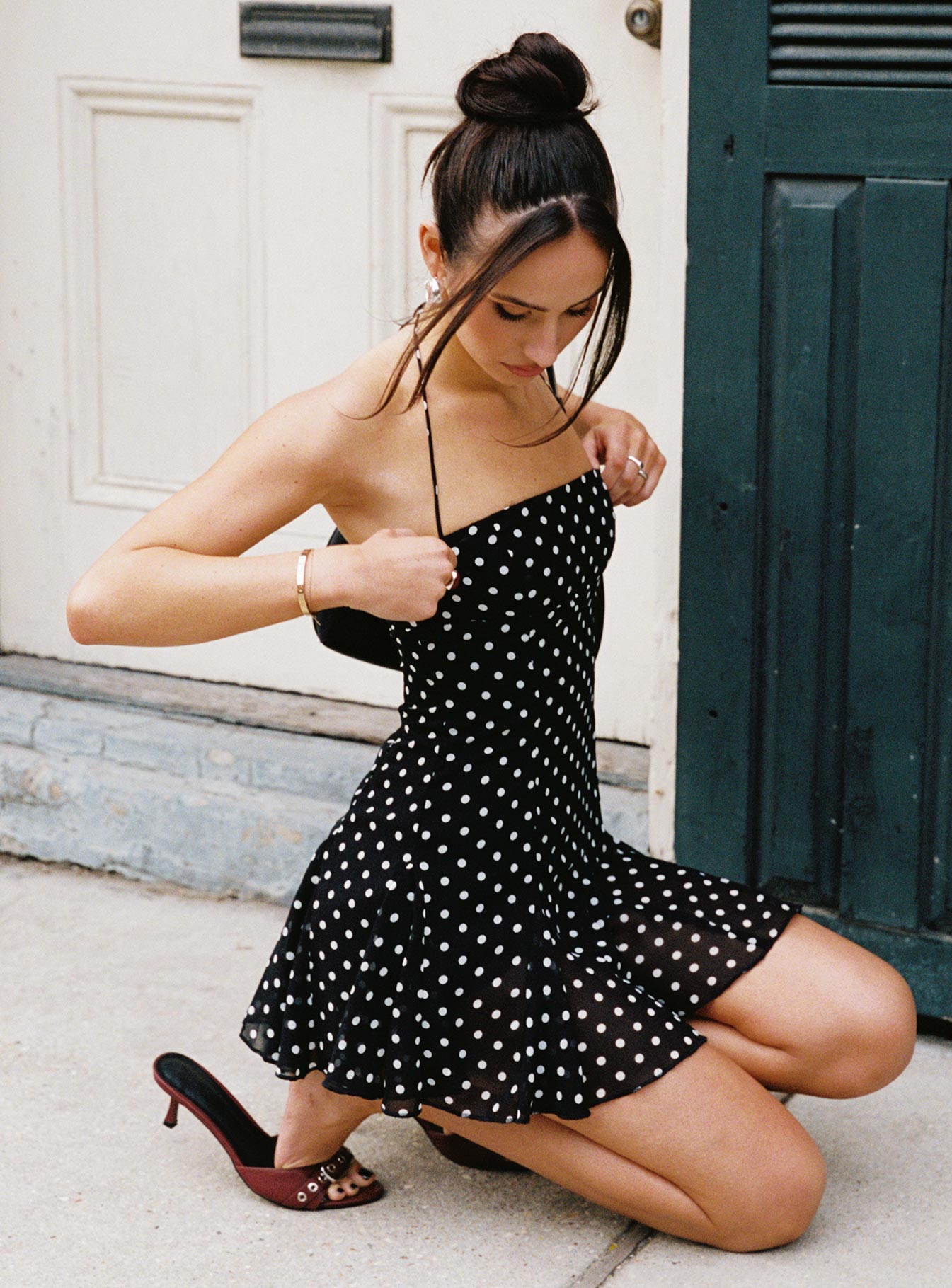 Delamere Mini Dress Black / White Princess Polly