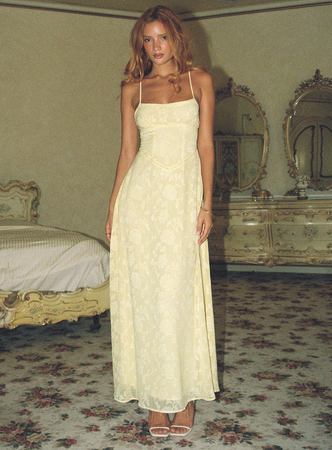 South Of France Maxi Dress Yellow Princess Polly