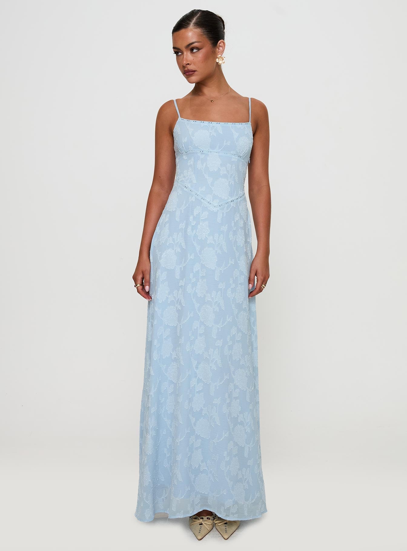 South Of France Maxi Dress Blue Princess Polly