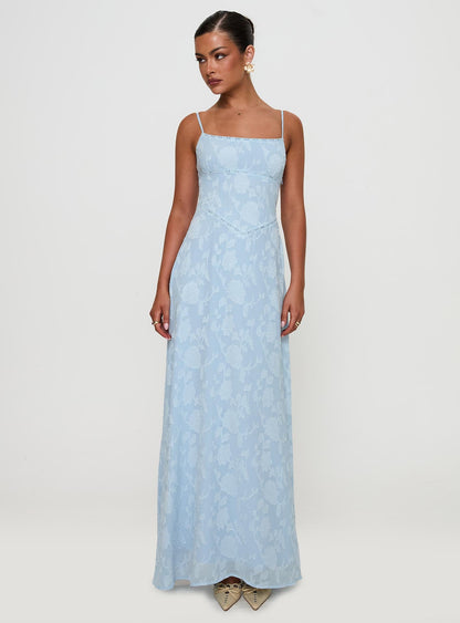 South Of France Maxi Dress Blue Princess Polly