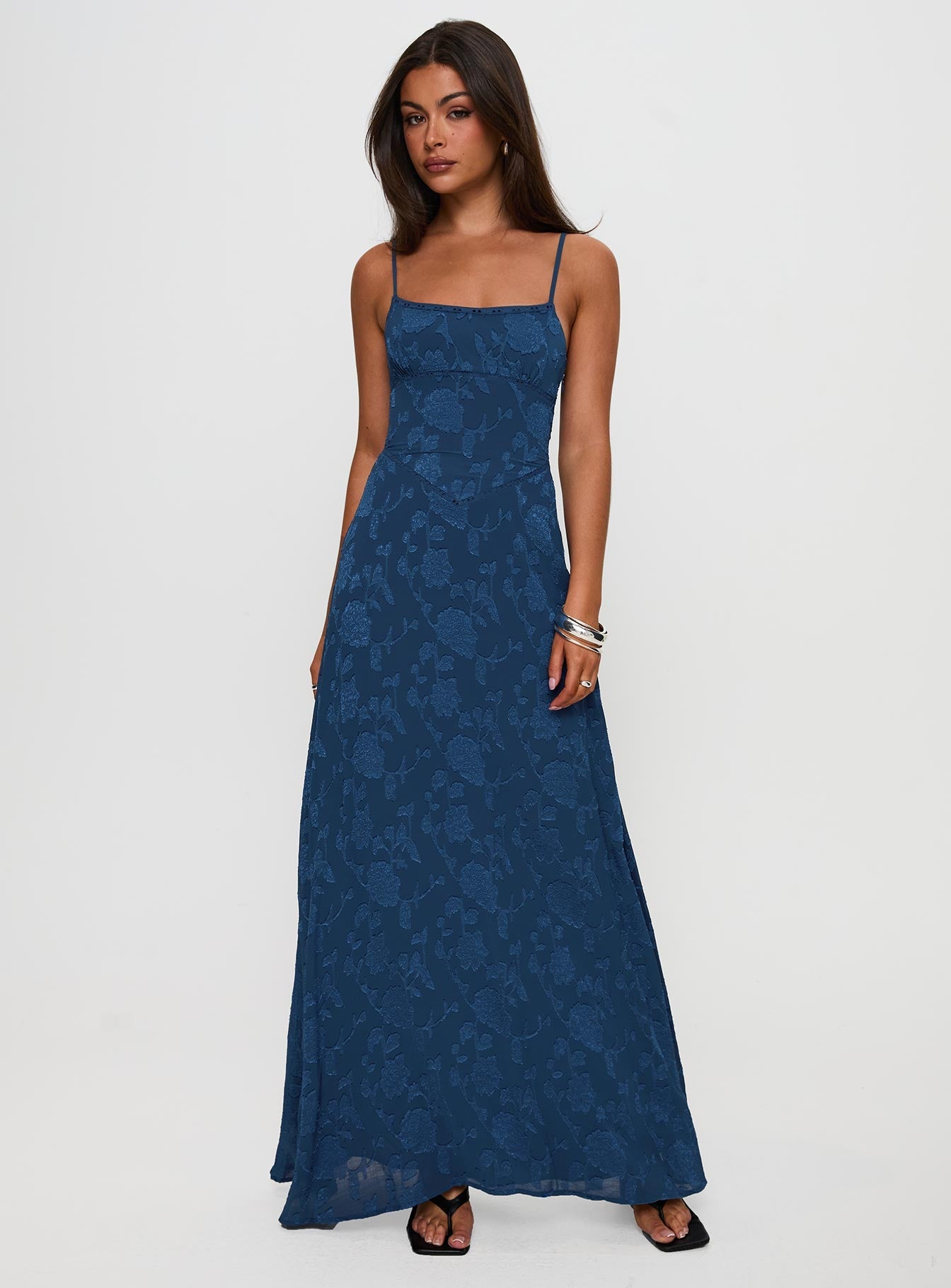South Of France Maxi Dress Navy Princess Polly