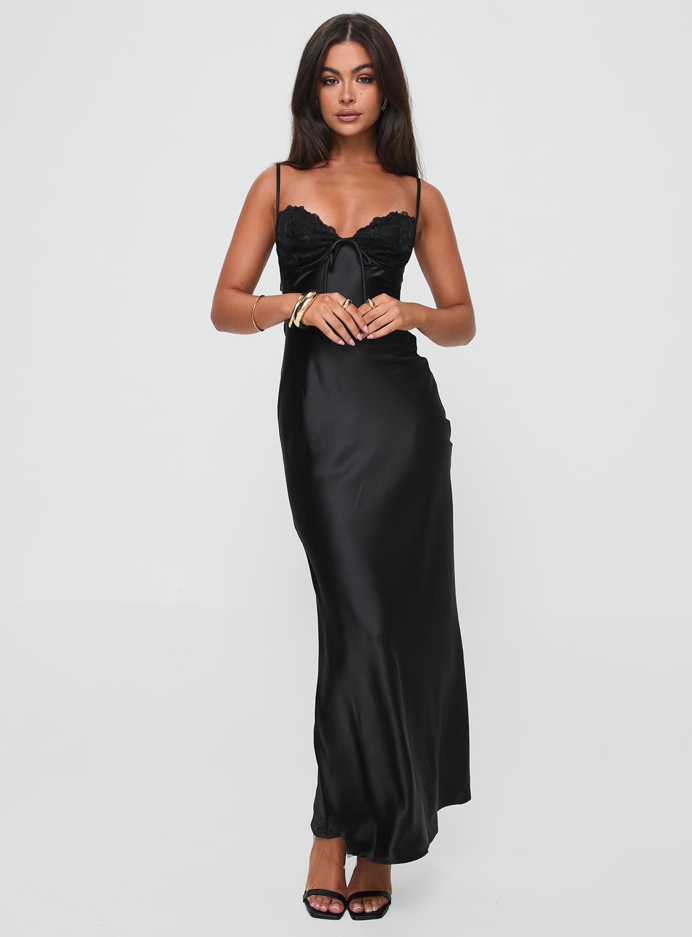 Fadyen Bias Cut Maxi Dress Black Princess Polly