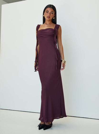 Lanai Maxi Dress Plum Princess Polly
