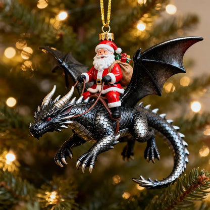 🐲🦖Santa Claus Riding a Dragon Ornament mysite