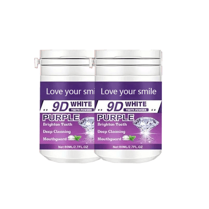 1/2pcs 9D White Purple Teeth Powder - Deep Cleaning & Polishing with Baking Soda, Refreshing Breath, Portable Travel-Friendly Formula, Brightens Smile in 7 Days, for Men & Women Beauty World Shop