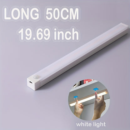 Rechargeable Motion Sensor LED Light Strip with Human Body Detection, Magnetic Adhesive & USB-Powered Smart Lighting - Cordless Floor/ Ceiling/ Wall Light for Kitchen, Wardrobe, Stairs, Hallway - Energy-Efficient LED Tube Lig Beauty Fashion